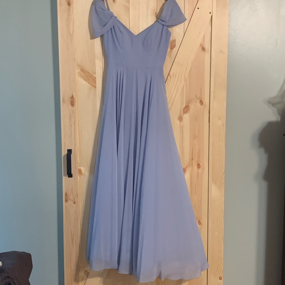 Light Smoky blue prom/bridesmaid dress
